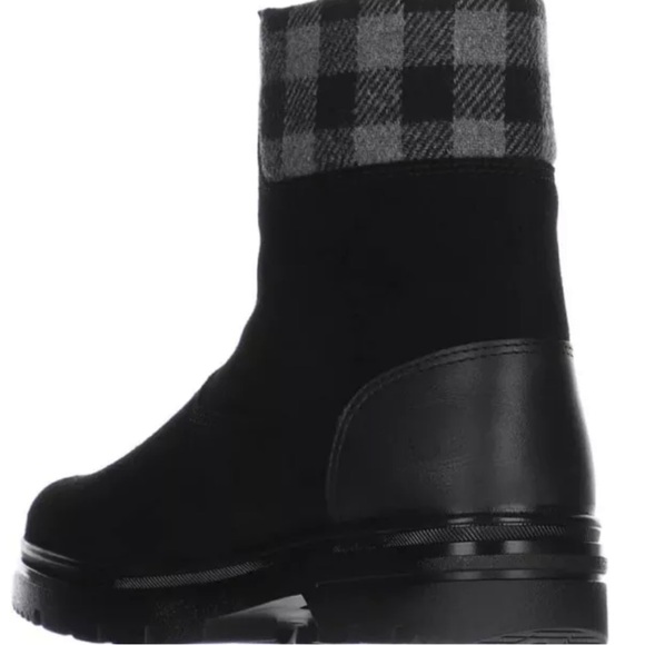 Pajar Heritage Patch Boot Black Leather Waterproof Ice Grip Sheepskin $450 5B 6B - Picture 8 of 14